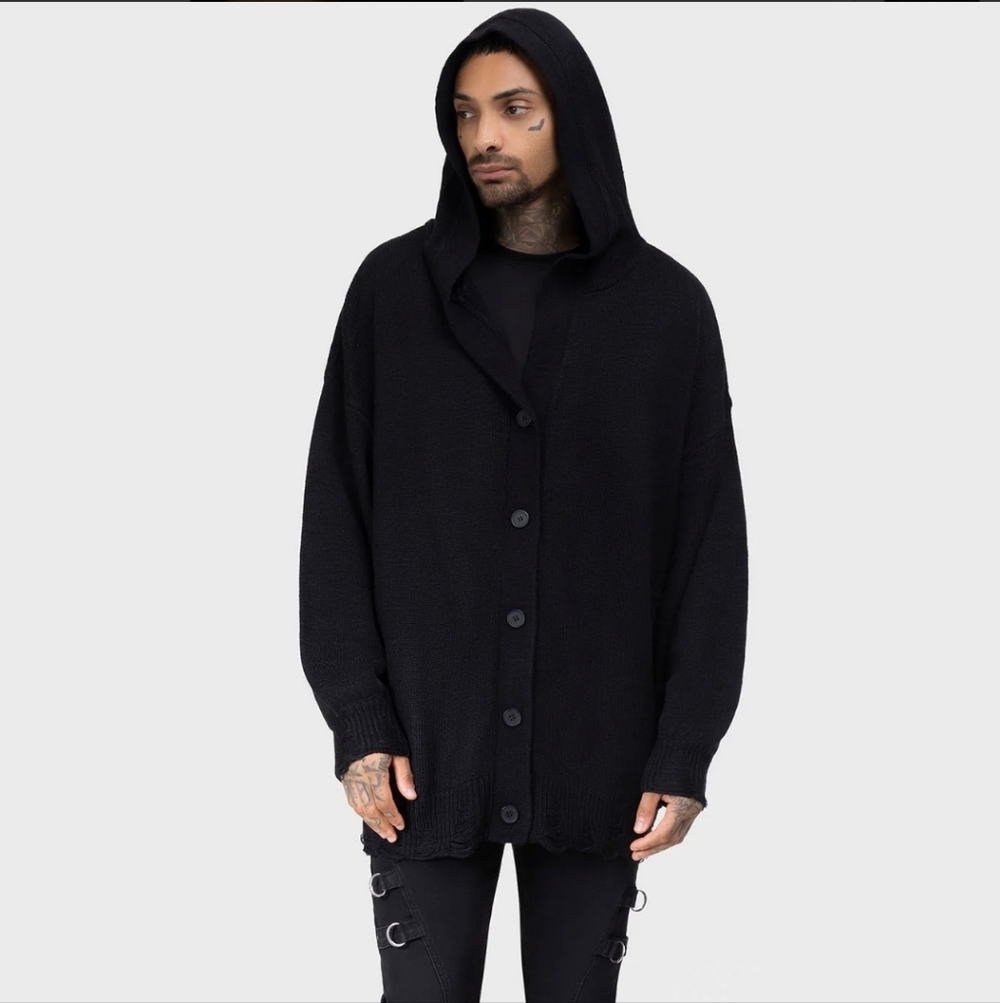 Killstar Black Hooded Cardigan - Picture 4 of 5